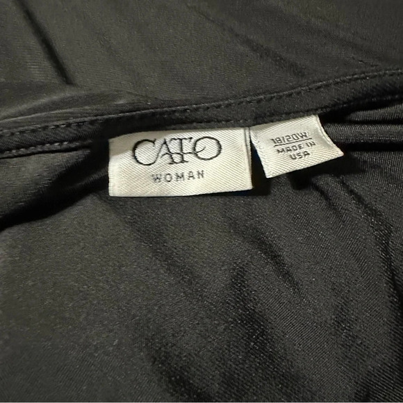 Cato Women 18/20W black v-neck blouse - Picture 5 of 5